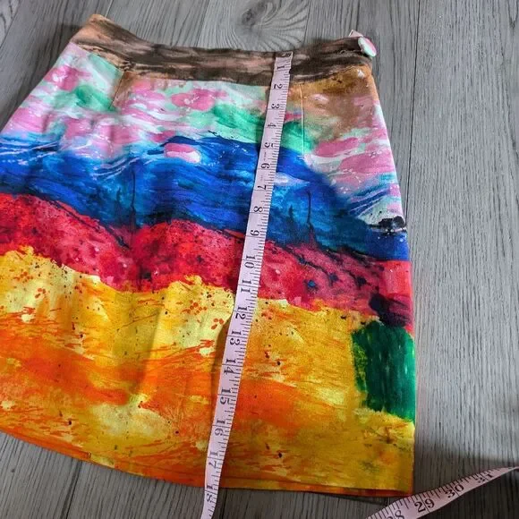 Essential Antwerp‎ Watercolor Art To Wear Mini Skirt Size 2 - Picture 4 of 11